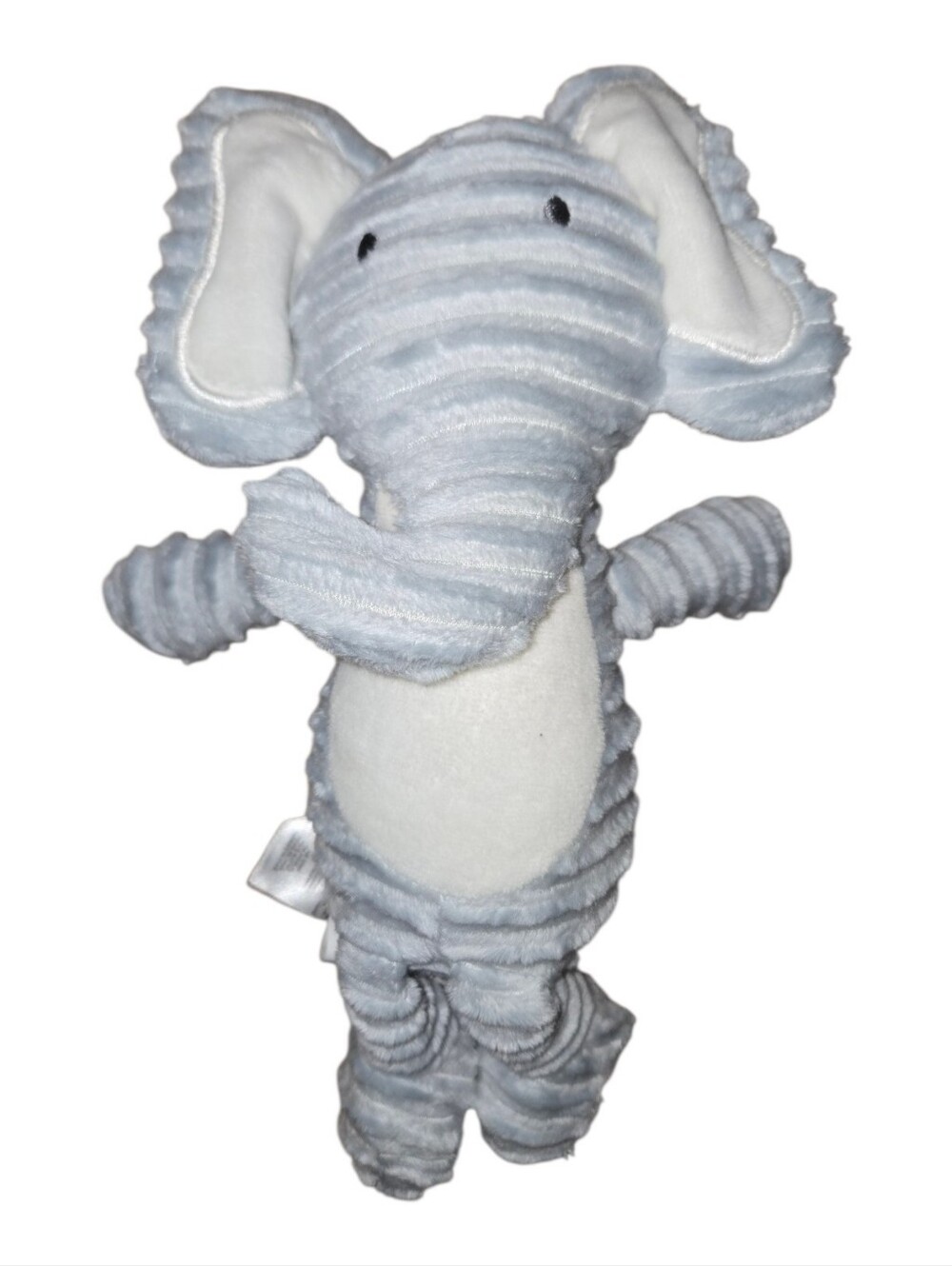chick pea Soft Light Gray Plush Elephant with Cream Accents